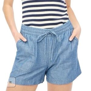 Jones New York signature lyocell tie front elastic waist short, size S, NWT